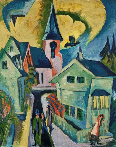 Konigstein with Red Church Ernst Ludwig Kirchner